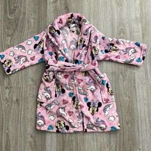 Disney Pink Kids Swim Robe with Minnie Mouse